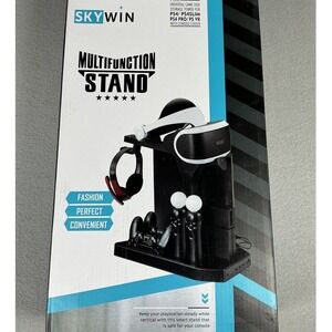 Skywin PS4 Stand Multifunction Charging Dock VR Headset Controller Holder